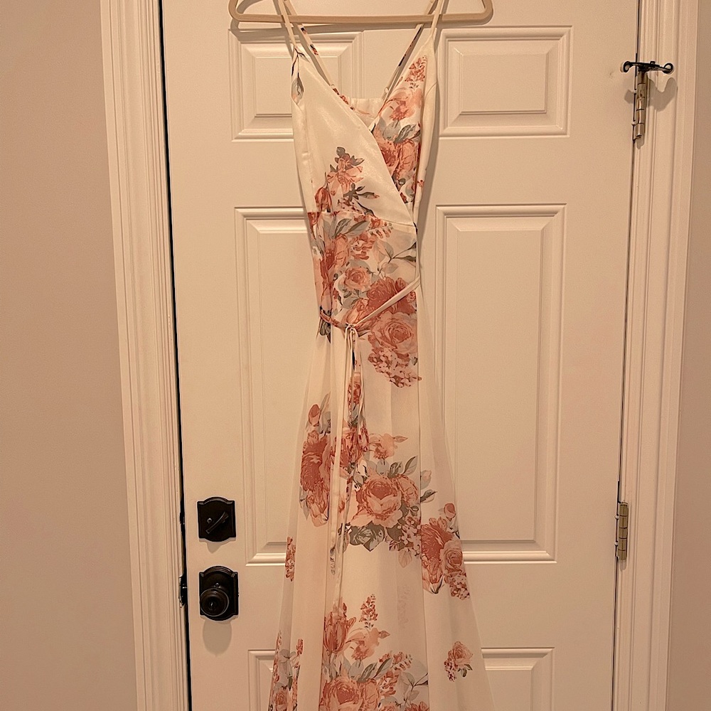 Lulus floral wrap maxi dress